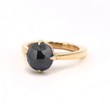 Black Diamond Solitaire Engagement Ring