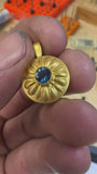 Sapphire Sunflower Pendant